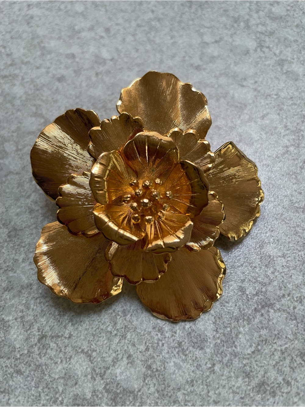 Gold Floral barrette